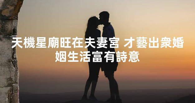 天機星廟旺在夫妻宮 才藝出衆婚姻生活富有詩意